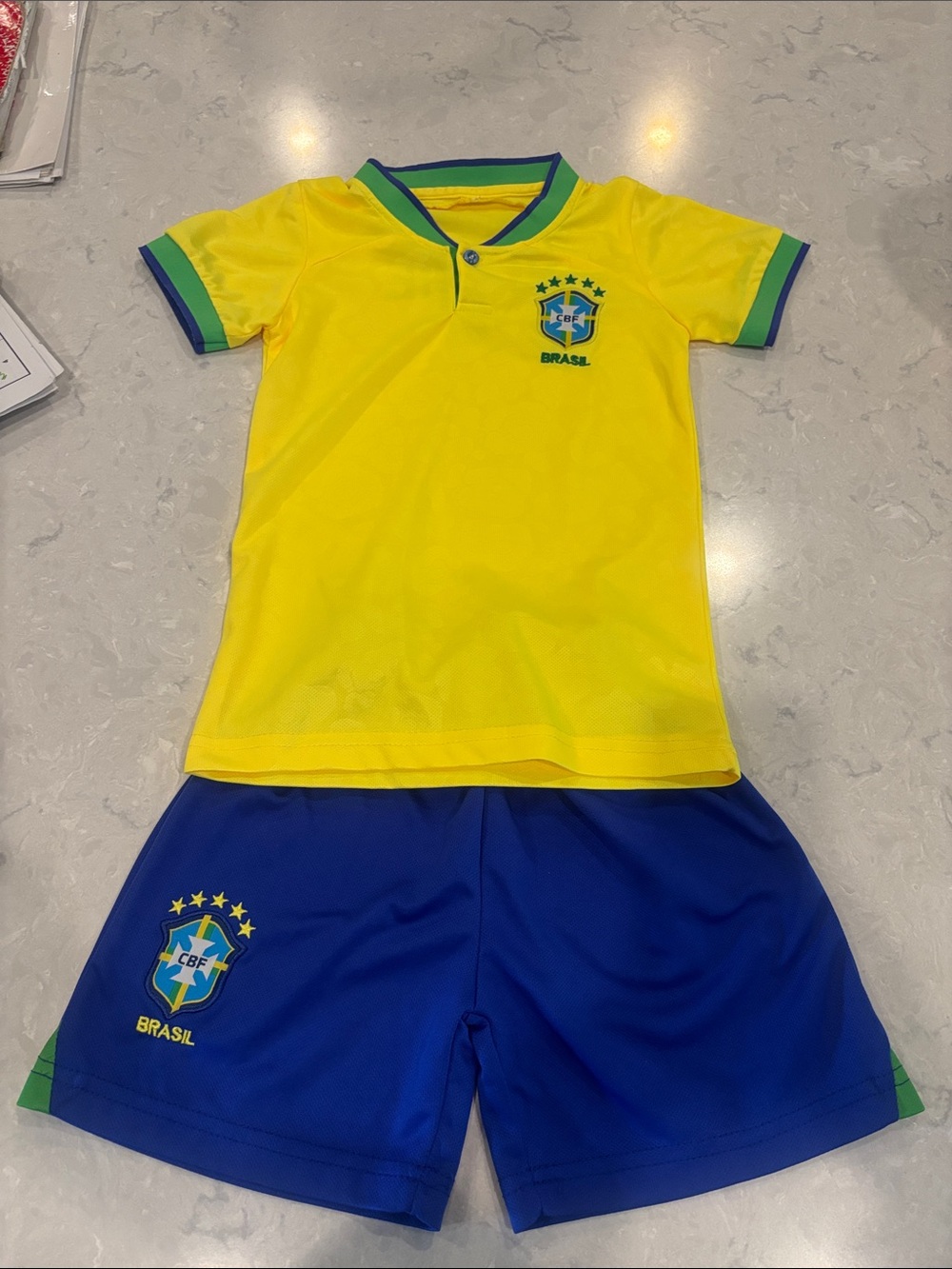 Toddler Brazil Soccer jersey futbol set